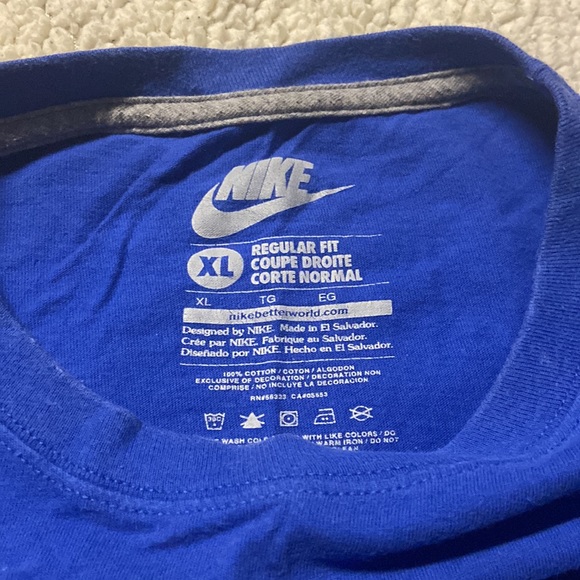 Nike “Just Do It” t-shirt size XL blue/black& white - Picture 2 of 3